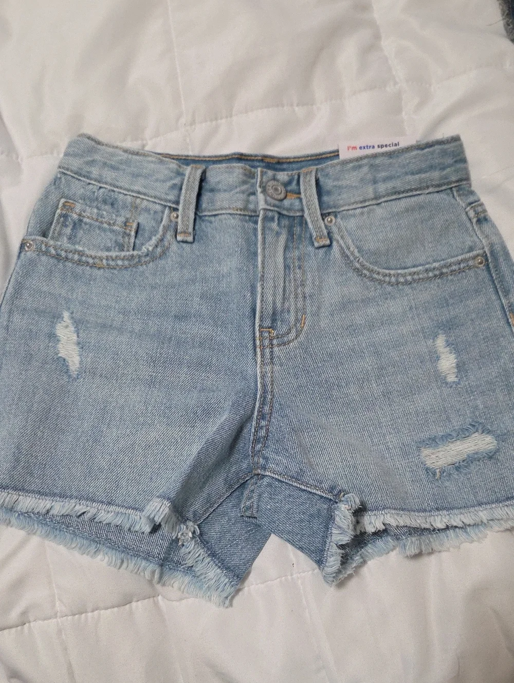 Old Navy Light Blue Distressed Denim Kids Shorts
